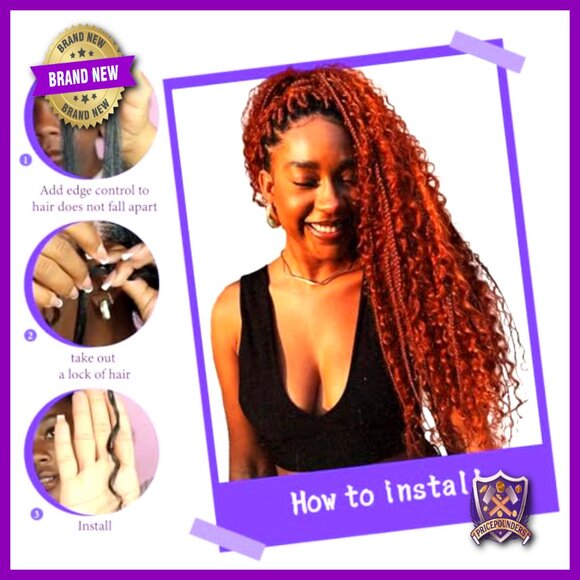 18 Inch Human Hair Extensions 2 Bundles 110g Curly Boho Braiding Hair main image 2